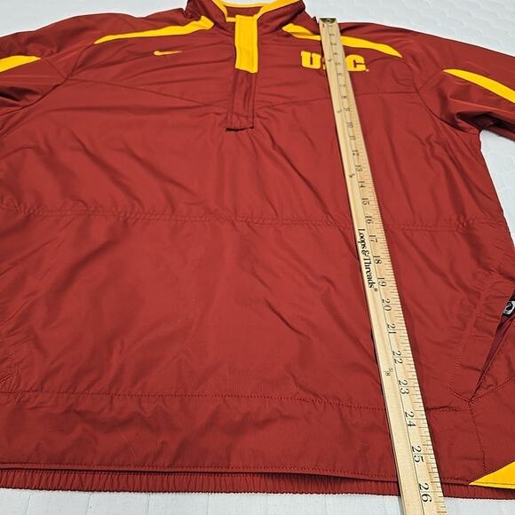 NIKE FIT STORM USC Trojans Windbreaker Jacket Sz S Pullover 1/4 Zip Activewear - Picture 7 of 10